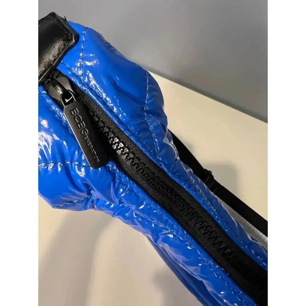 NWT BCBGENERATION Blue Puffer Crossbody Bag - Picture 8 of 11